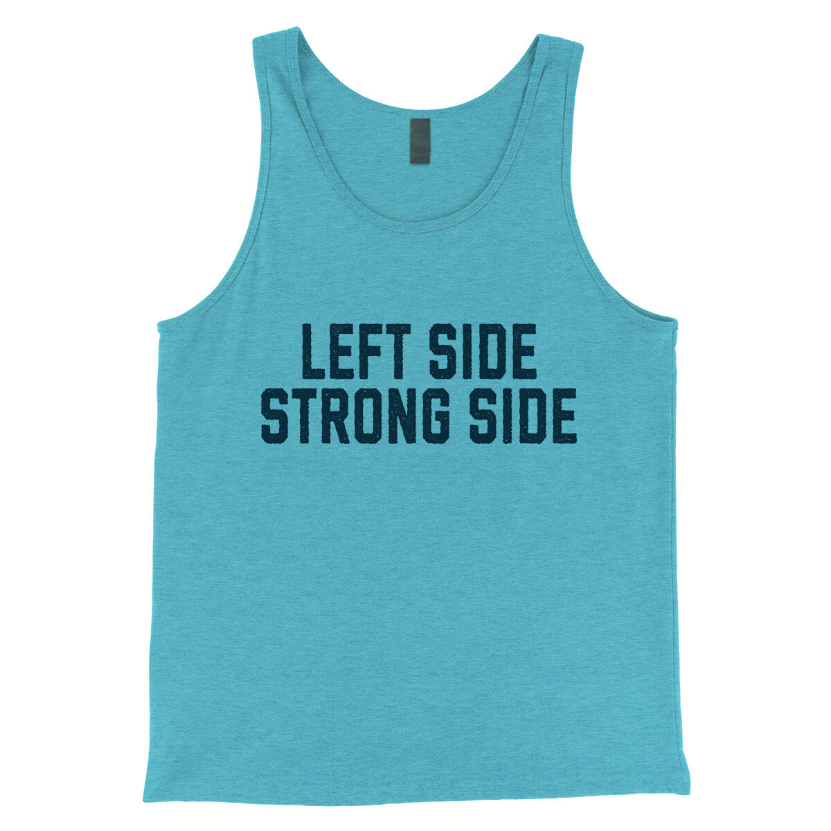 Left Side Strong Side in Aqua Triblend Color