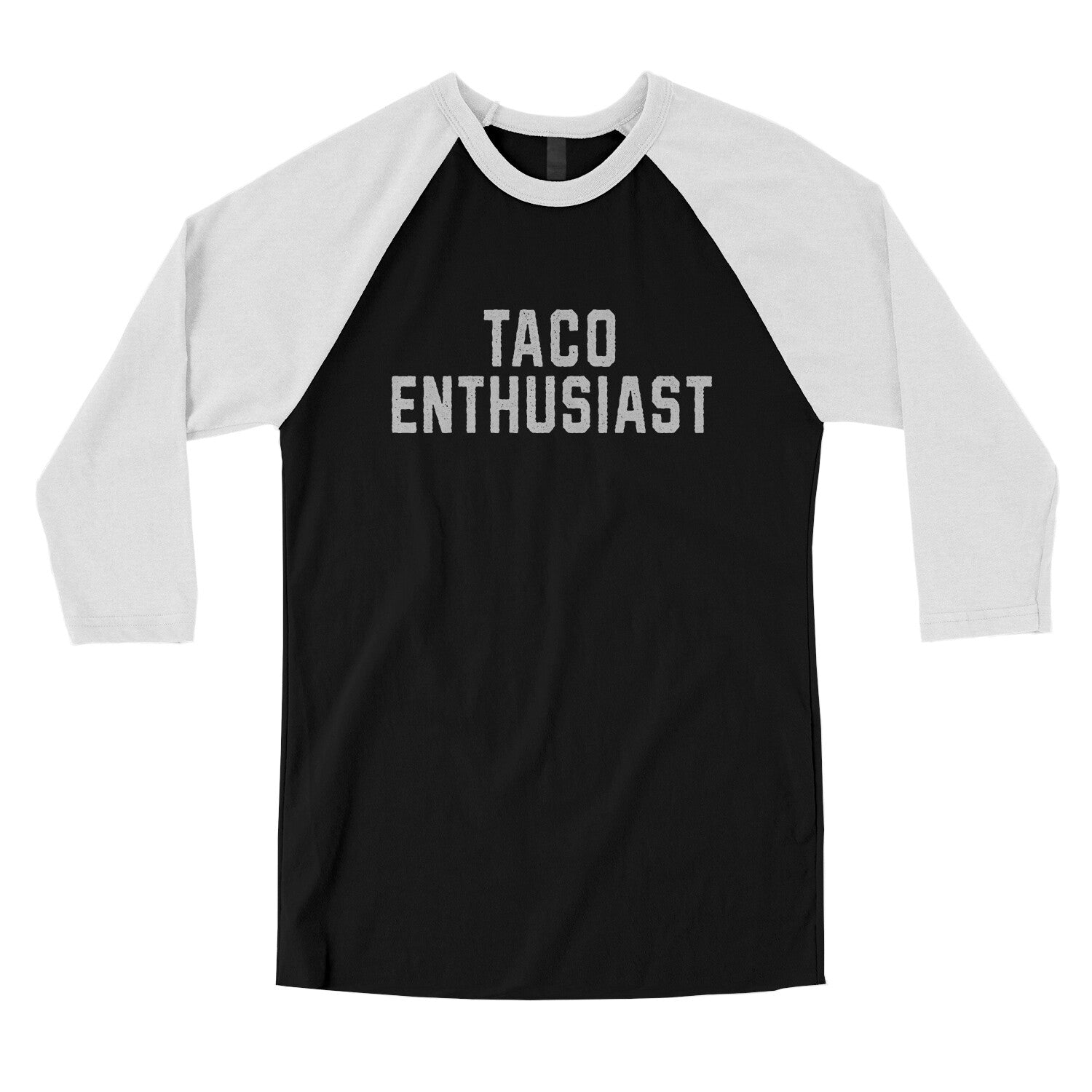 Taco Enthusiast in Black with White Color