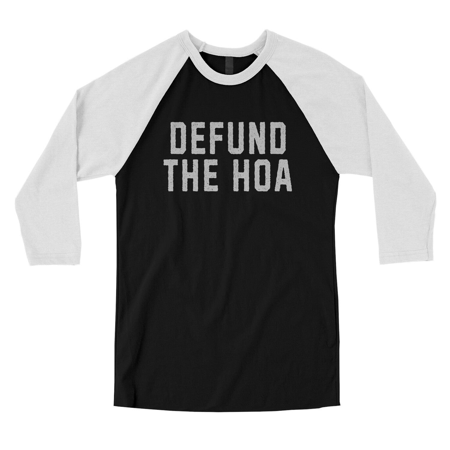 Defund the HOA in Black with White Color