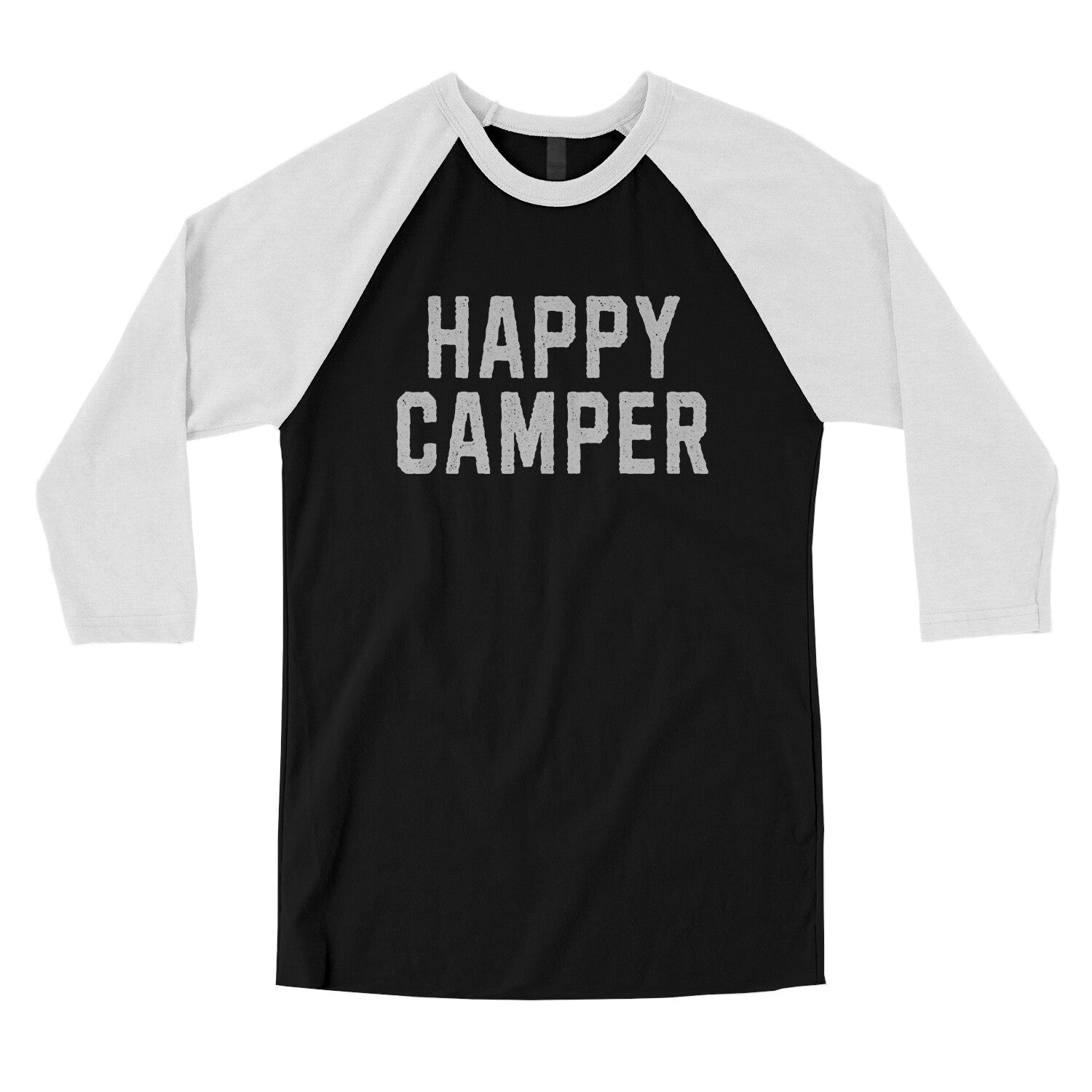 Happy Camper in Black with White Color