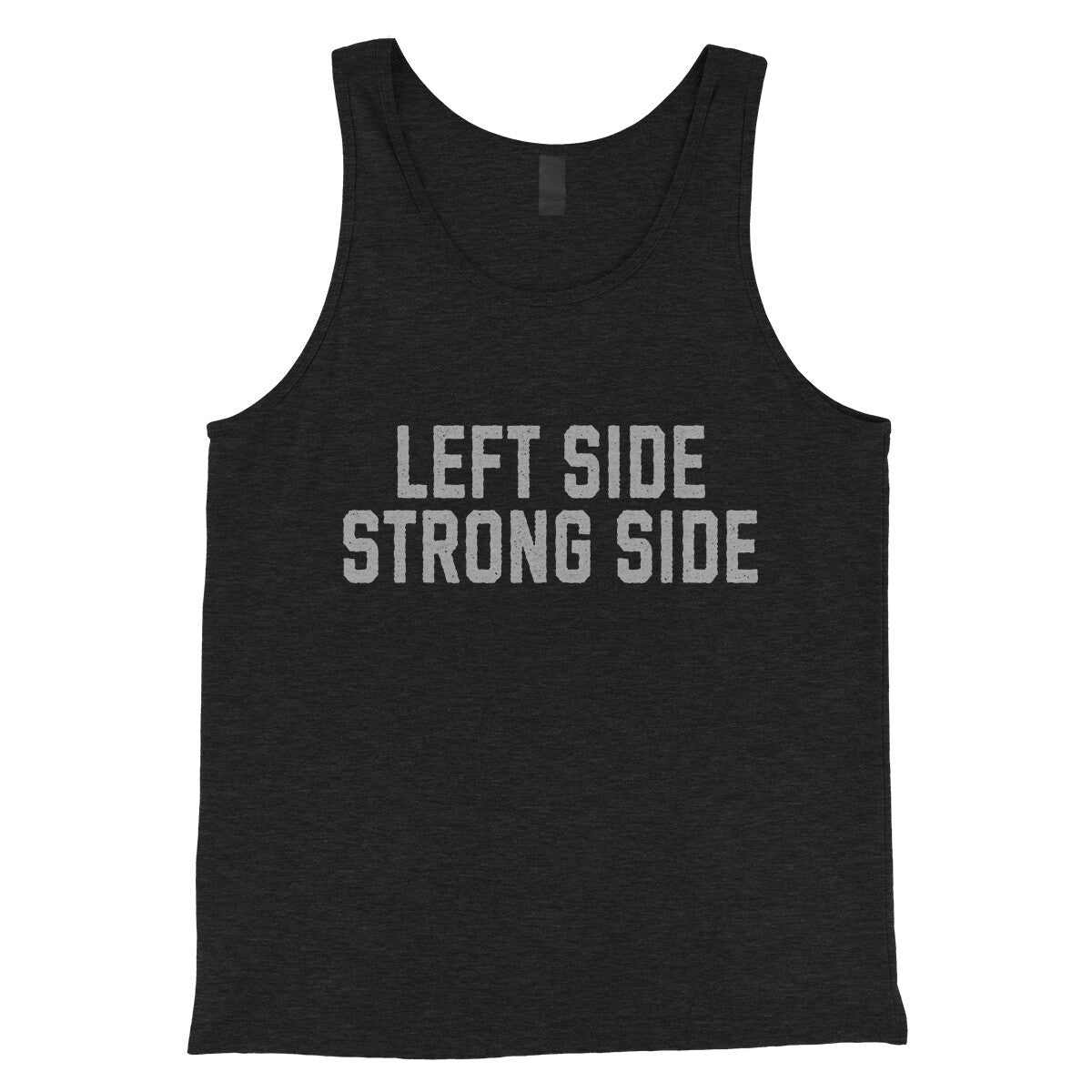 Left Side Strong Side in Charcoal Black TriBlend Color