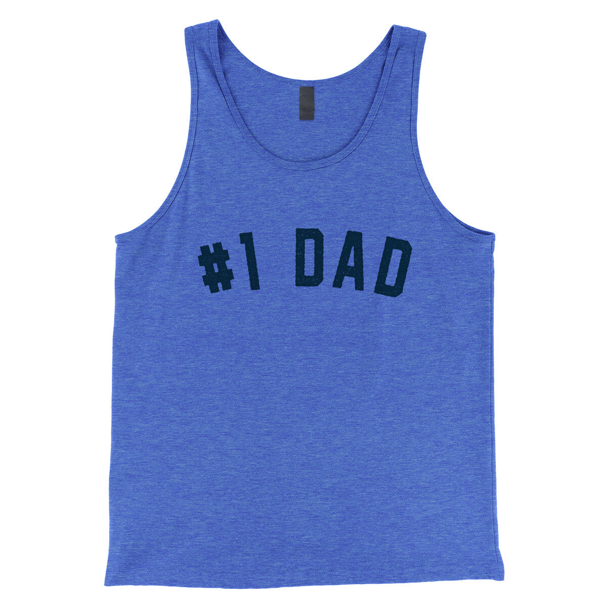 Number 1 Dad in True Royal TriBlend Color