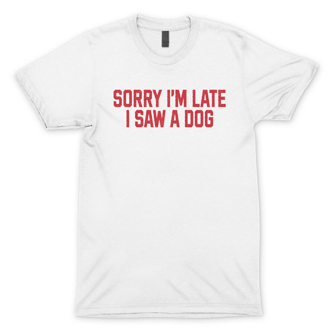 Sorry I'm Late I Saw a Dog in White Color