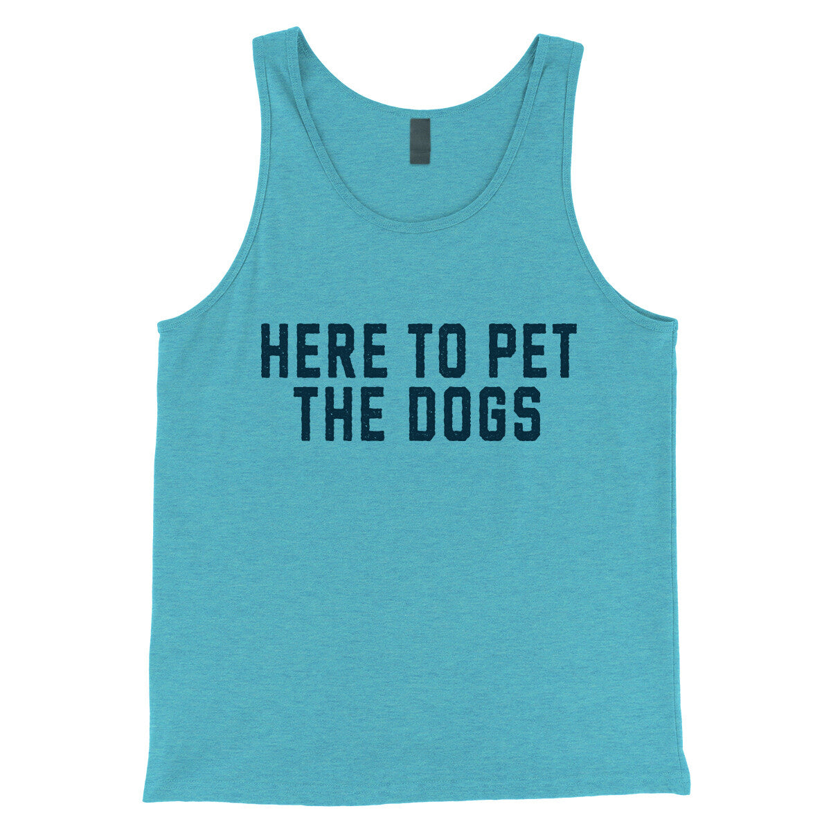 Here to Pet the Dogs in Aqua Triblend Color