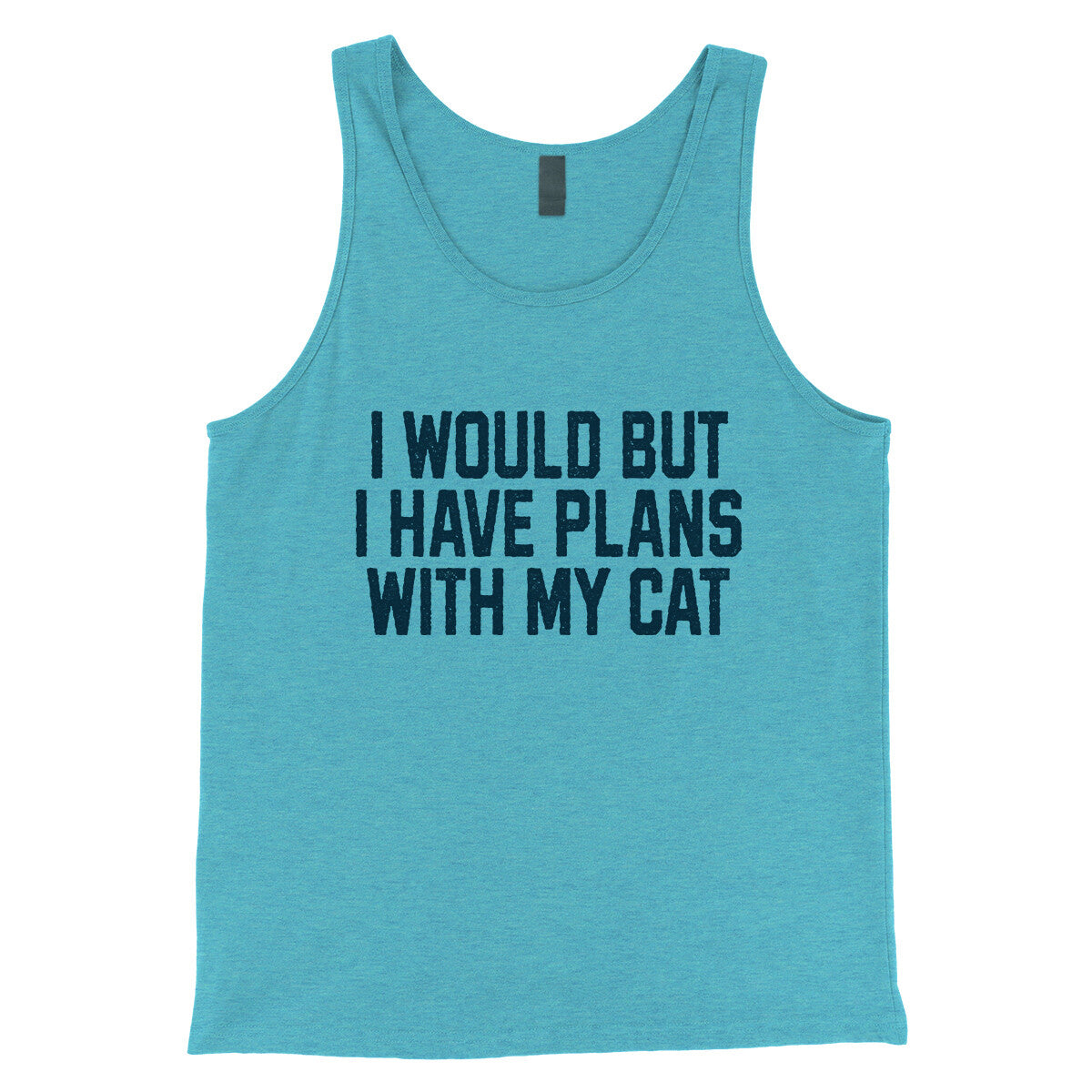 I Would but I Have Plans with My Cat in Aqua Triblend Color