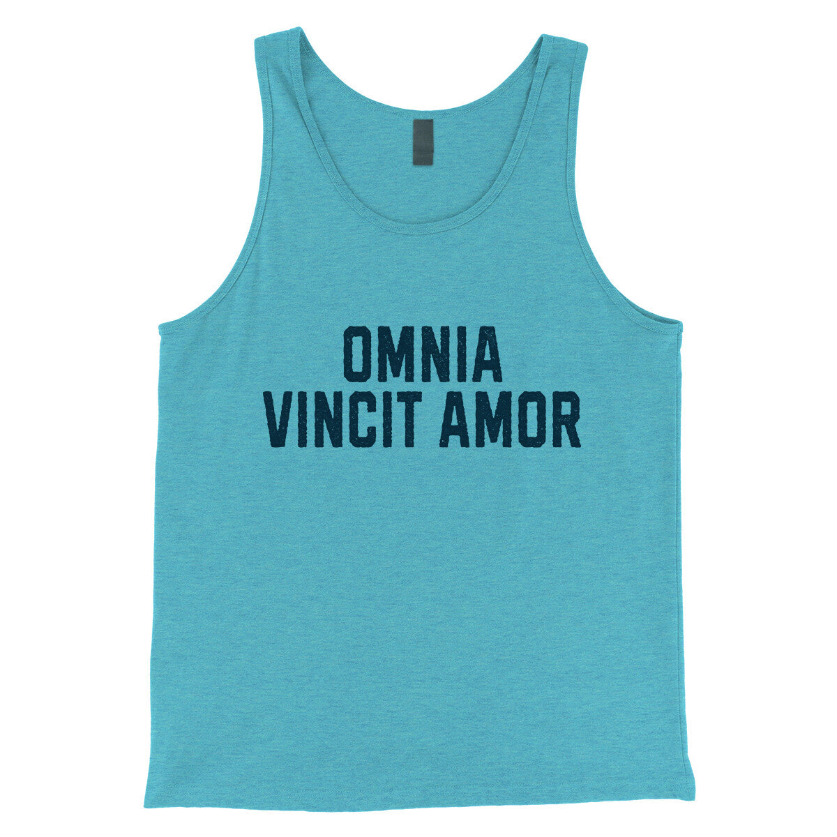 Omnia Vincit Amor in Aqua Triblend Color