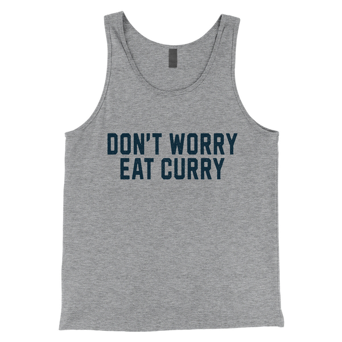 Don't Worry Eat Curry in Athletic Heather Color