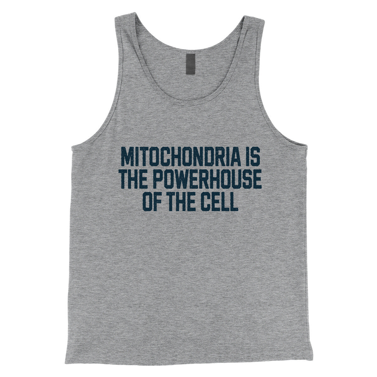 Mitochondria is the Powerhouse of the Cell in Athletic Heather Color