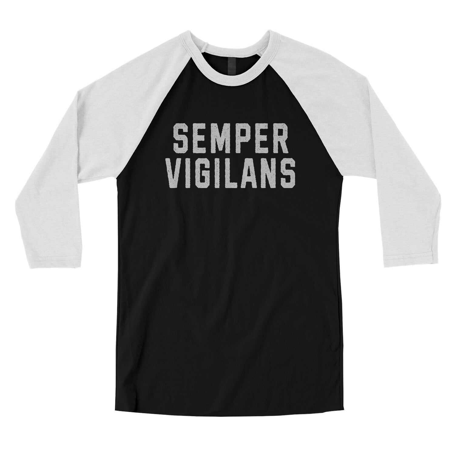 Semper Vigilans in Black with White Color