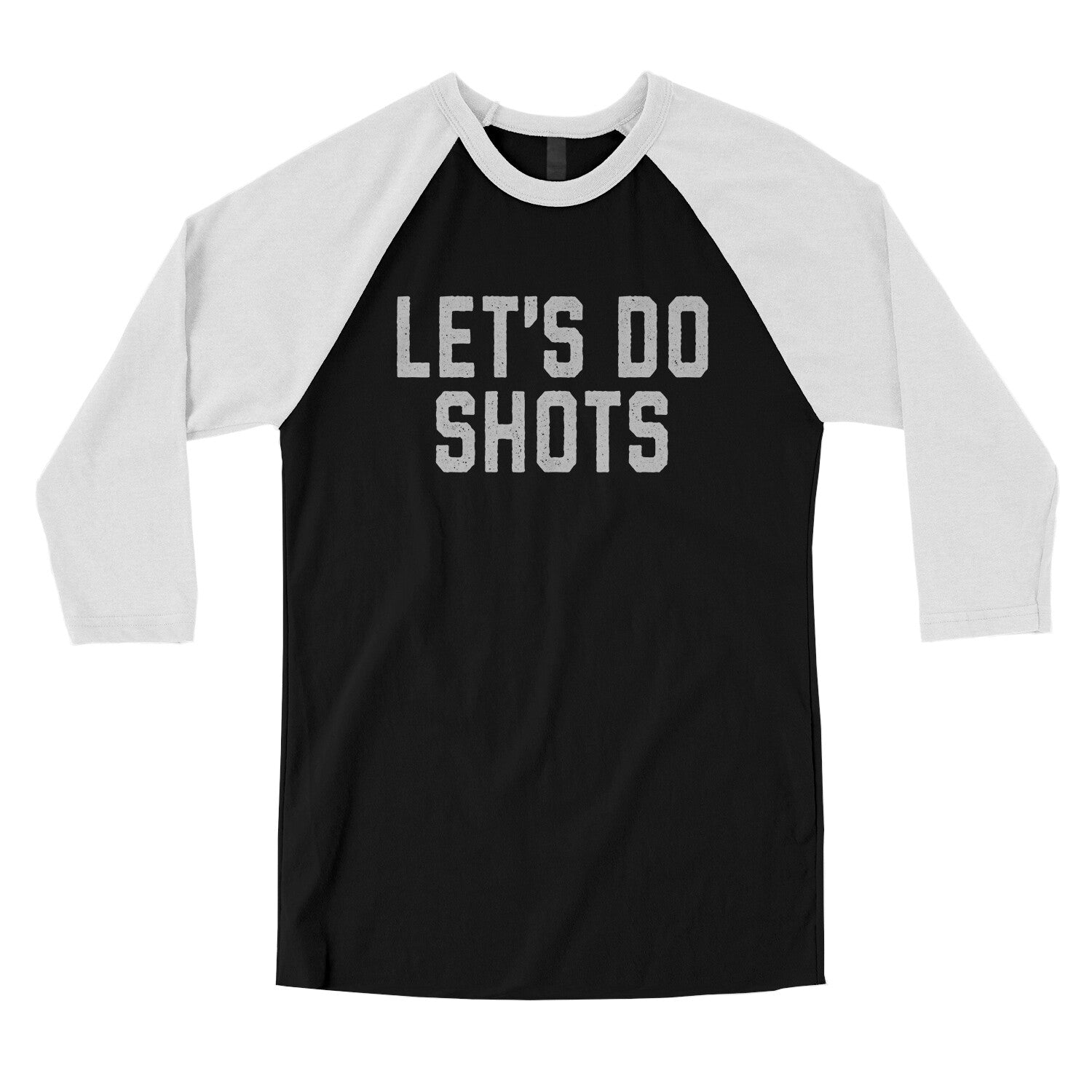 Let's Do Shots in Black with White Color