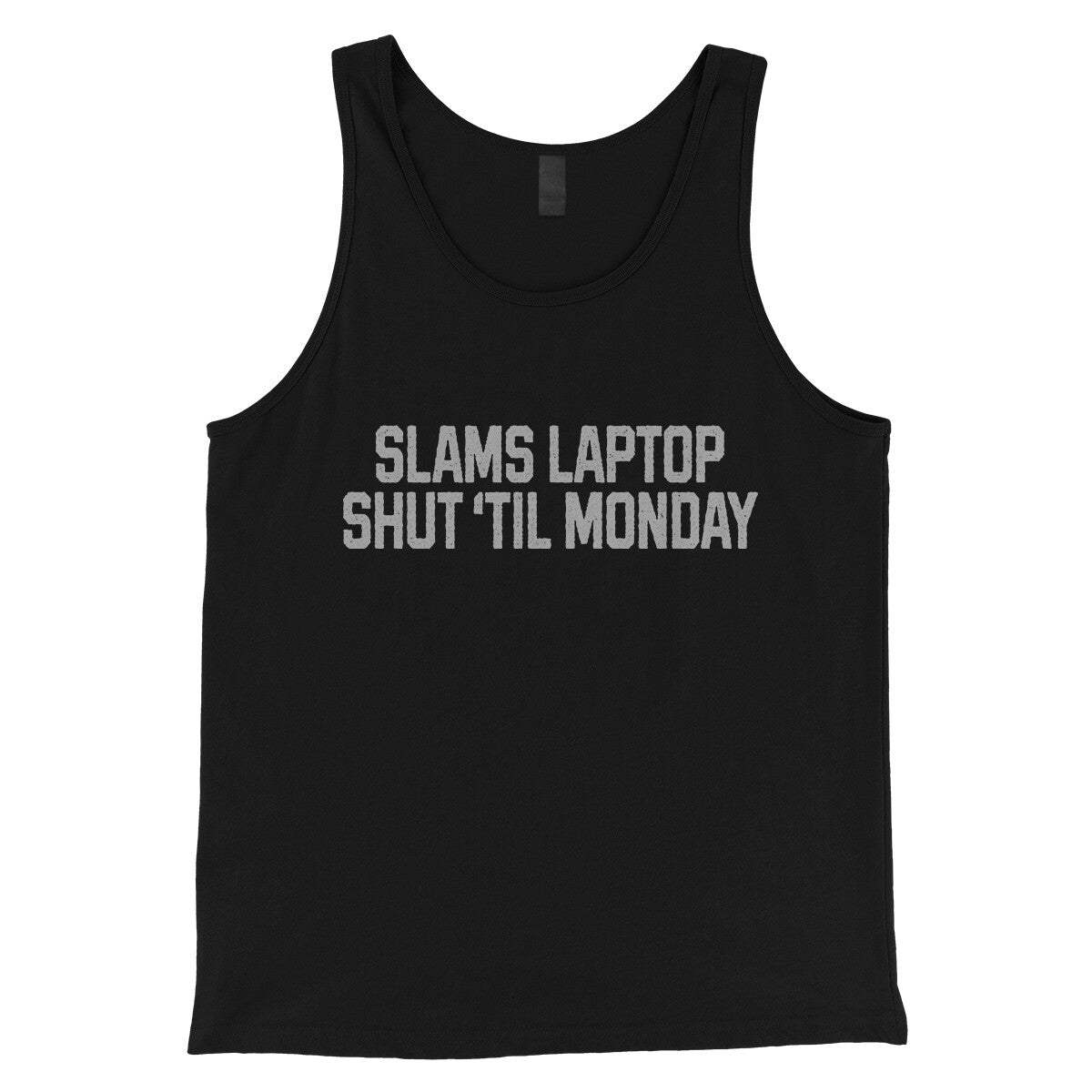 Slams Laptop Shut 'Til Monday in Black Color