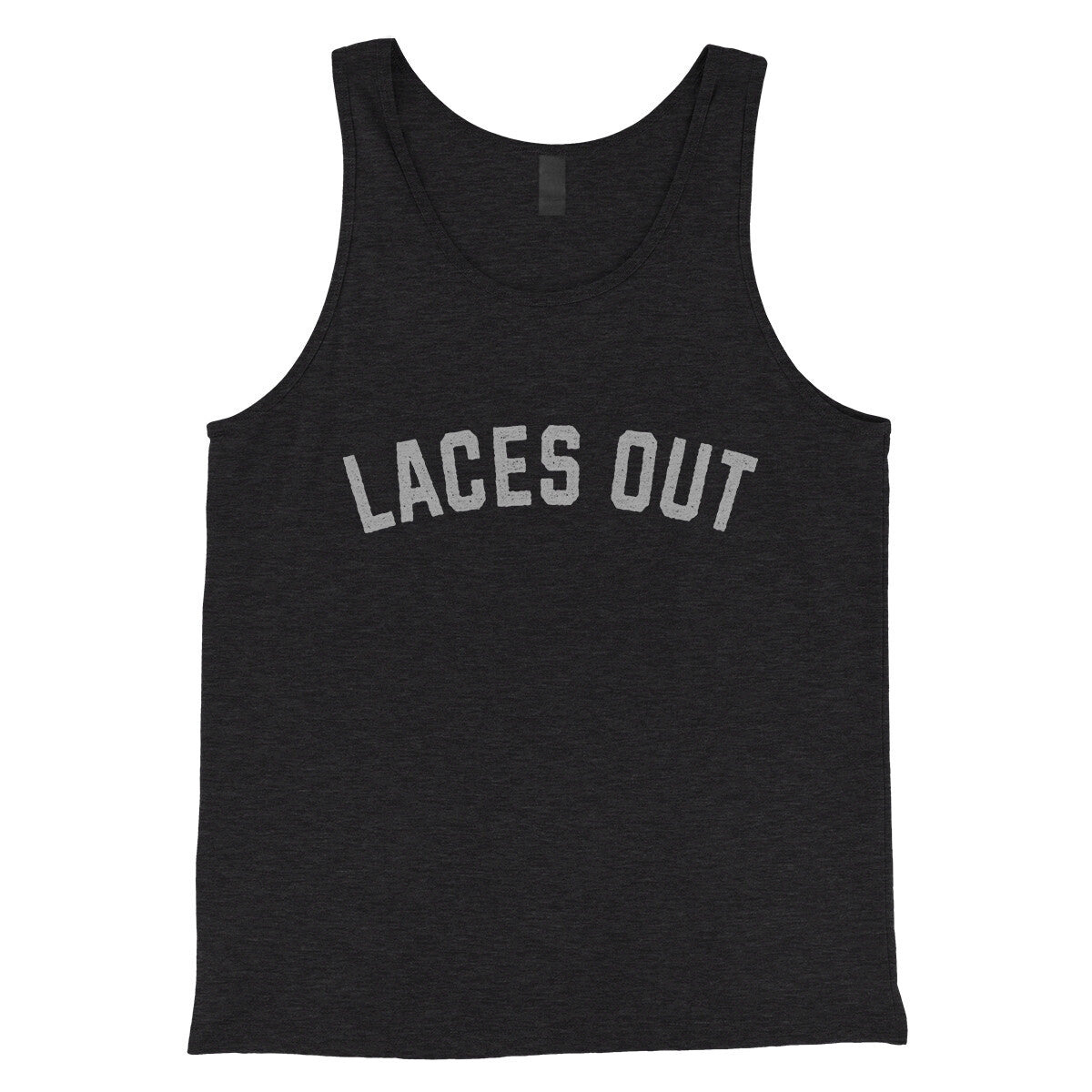Laces Out in Charcoal Black TriBlend Color
