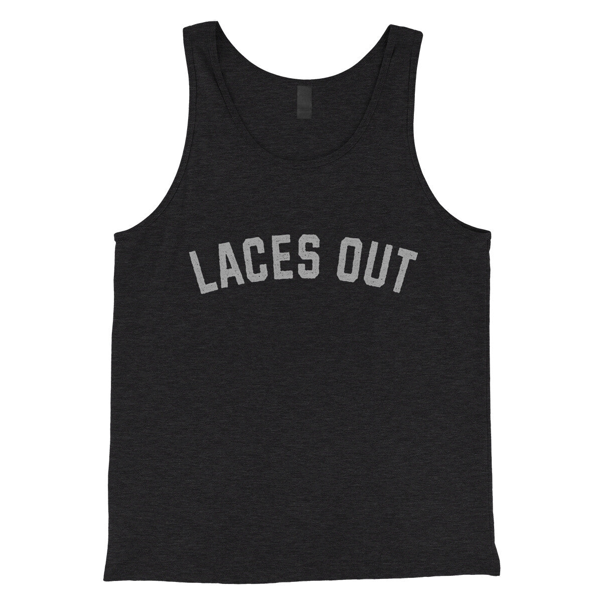 Laces Out in Charcoal Black TriBlend Color