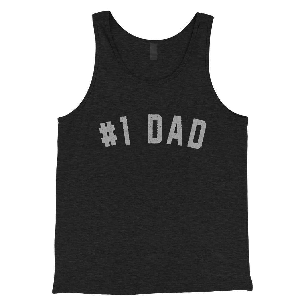 Number 1 Dad in Charcoal Black TriBlend Color