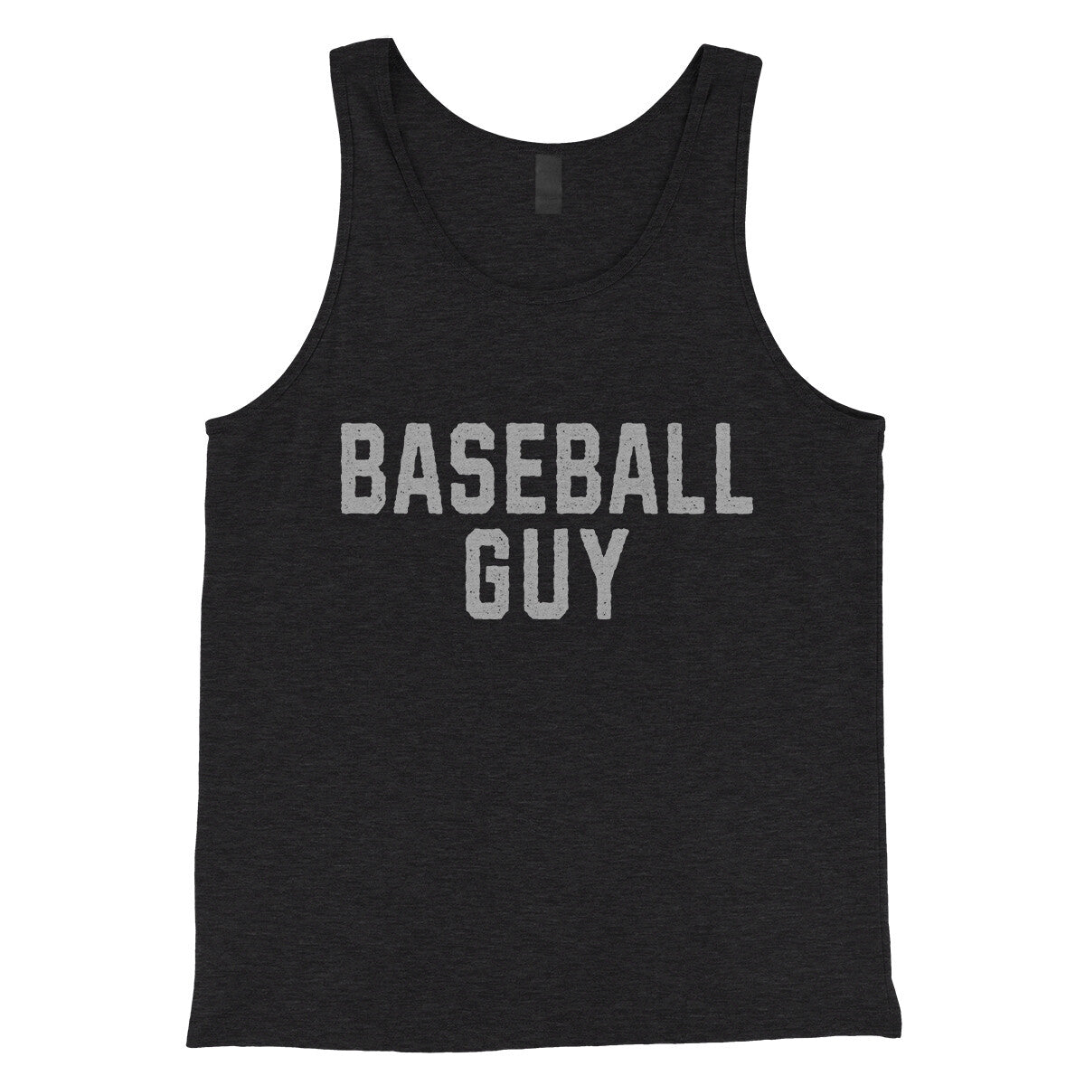 Baseball Guy in Charcoal Black TriBlend Color