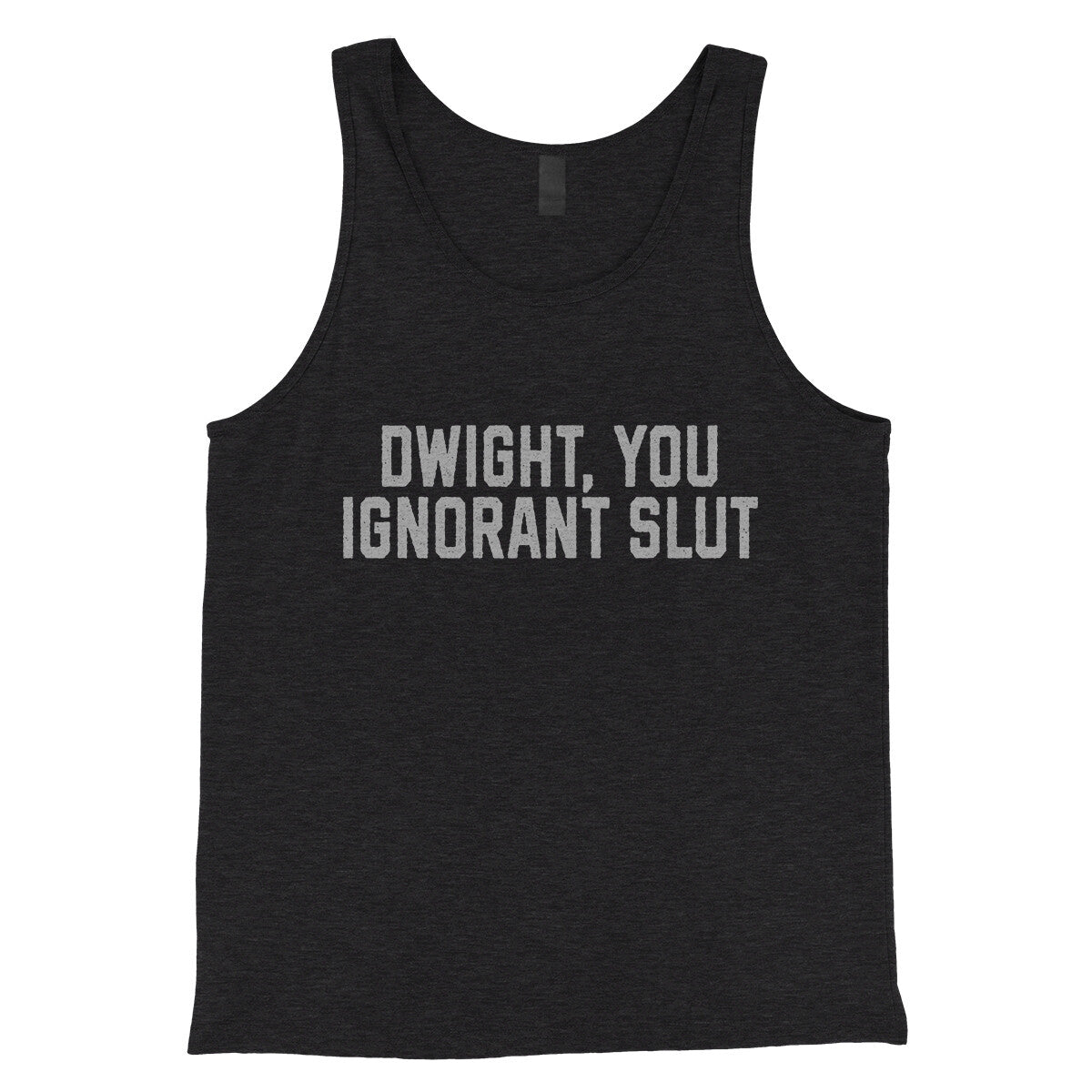 Dwight You Ignorant Slut in Charcoal Black TriBlend Color