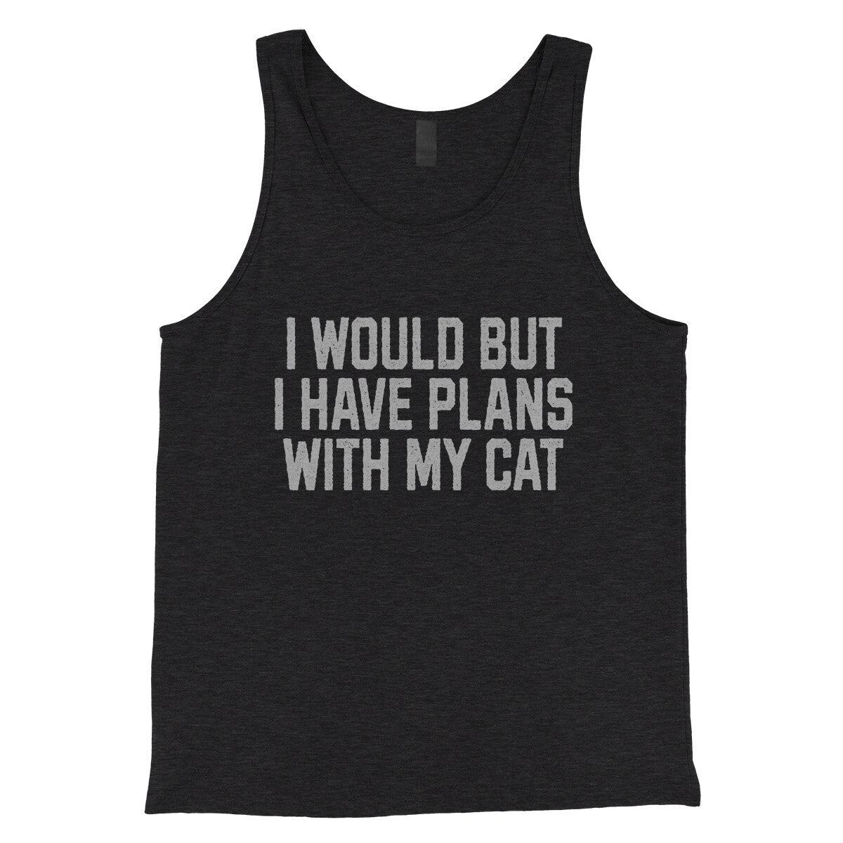 I Would but I Have Plans with My Cat in Charcoal Black TriBlend Color