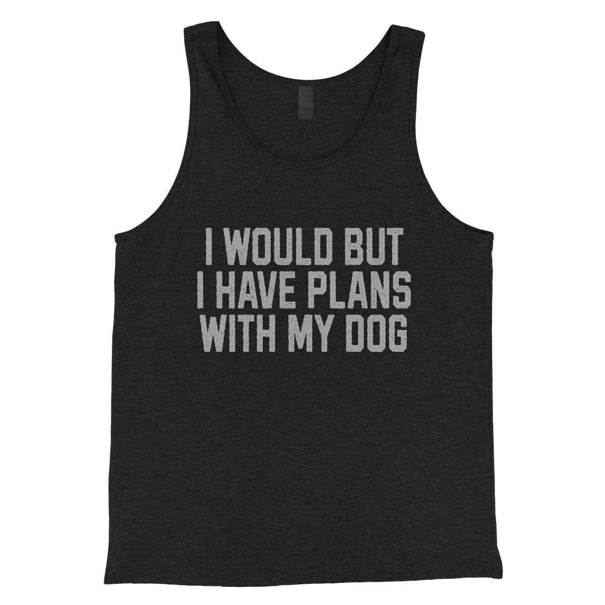 I Would but I Have Plans with My Dog in Charcoal Black TriBlend Color