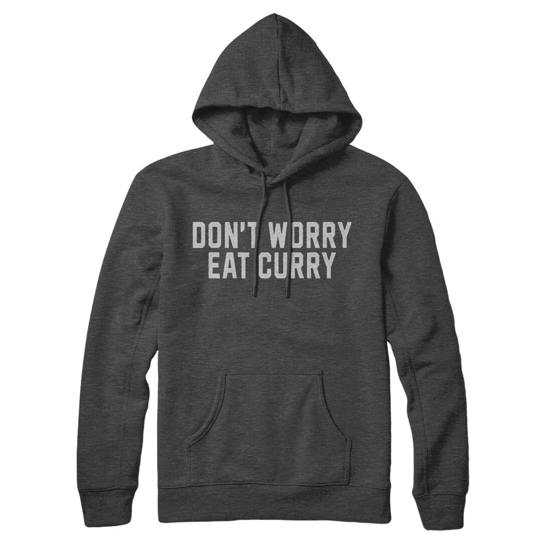 Don't Worry Eat Curry in Charcoal Heather Color