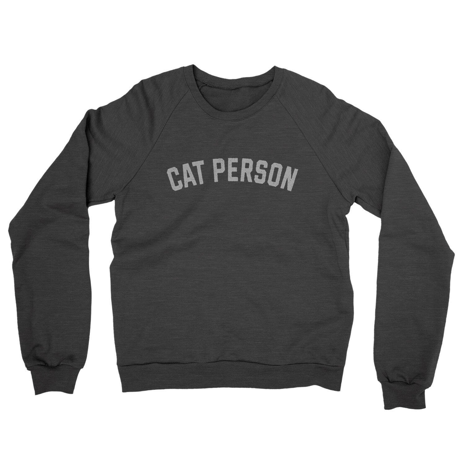 Cat Person in Charcoal Heather Color