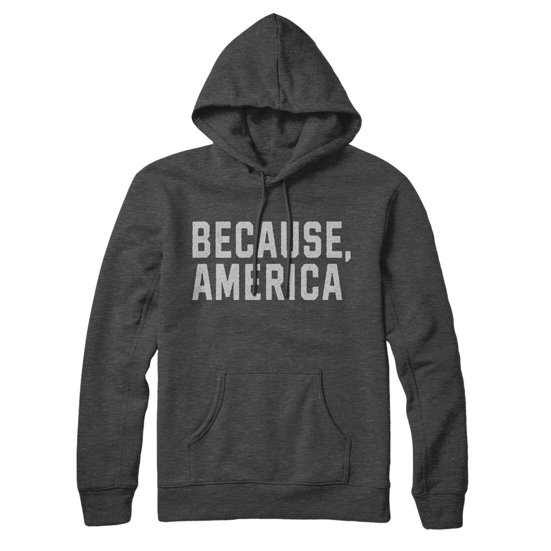 Because America in Charcoal Heather Color