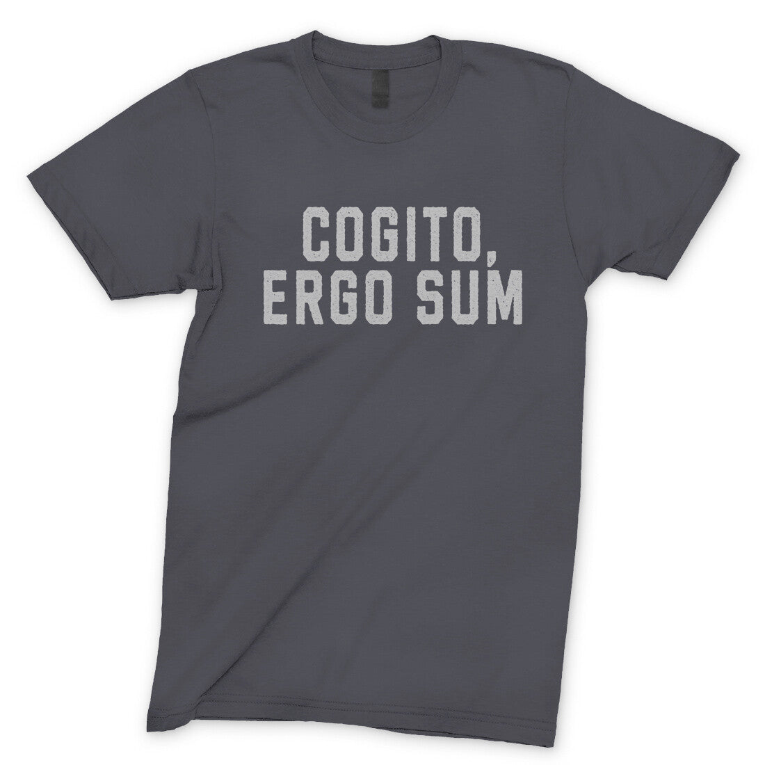 Cogito Ergo Sum in Charcoal Color