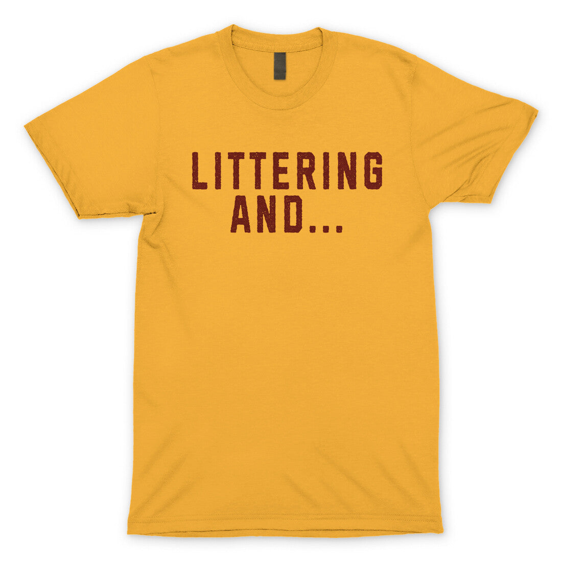 Littering And in Gold Color