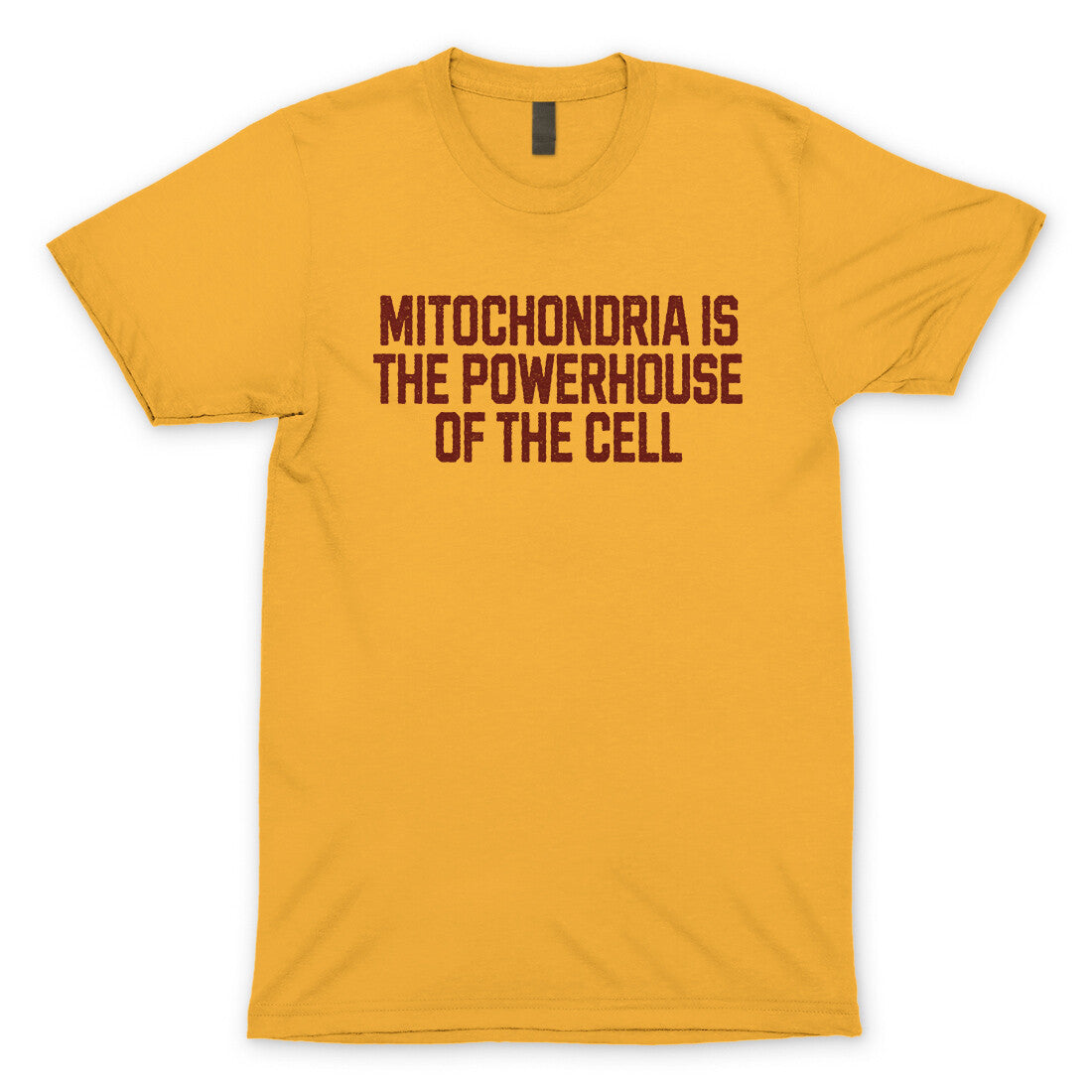 Mitochondria is the Powerhouse of the Cell in Gold Color