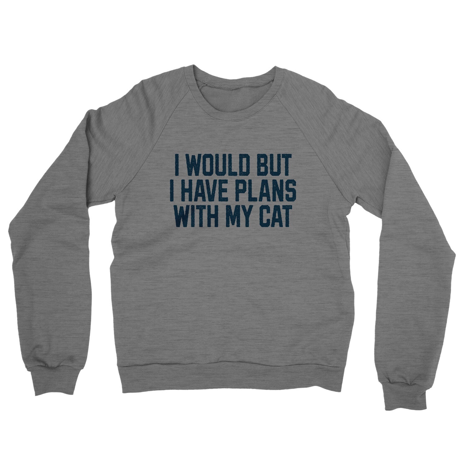 I Would but I Have Plans with My Cat in Graphite Heather Color