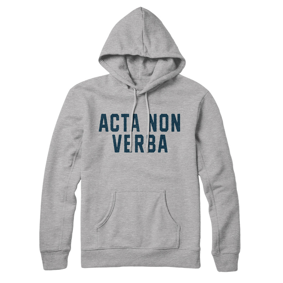 Acta Non Verba in Heather Grey Color