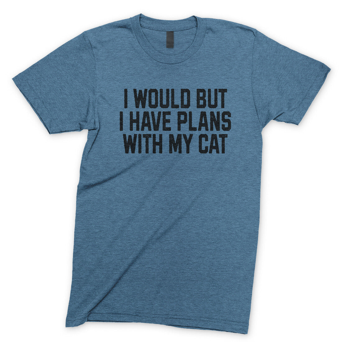 I Would but I Have Plans with My Cat in Heather Indigo Color