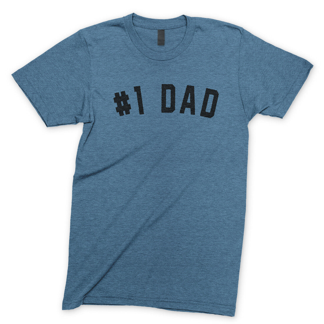 Number 1 Dad in Heather Indigo Color