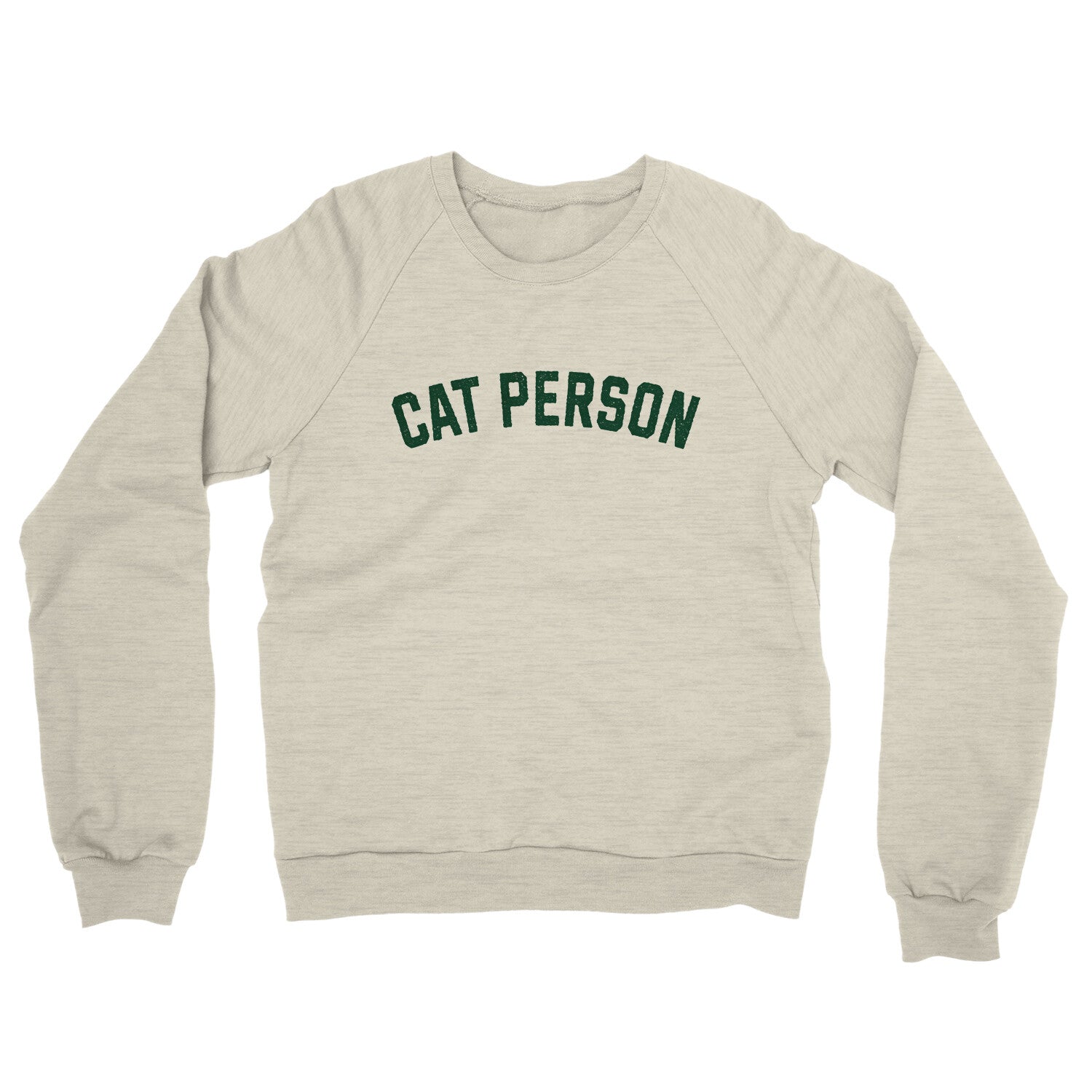 Cat Person in Heather Oatmeal Color