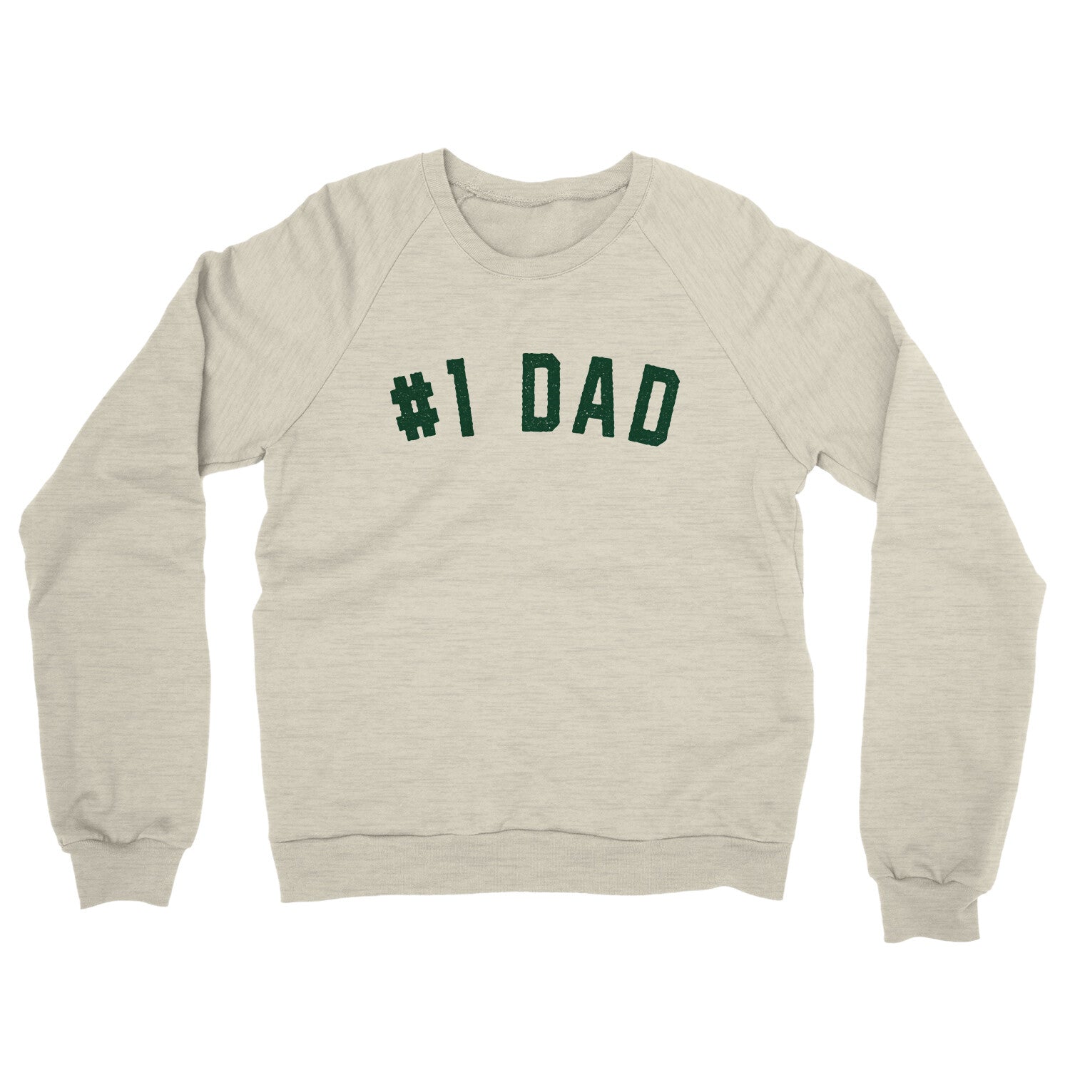 Number 1 Dad in Heather Oatmeal Color