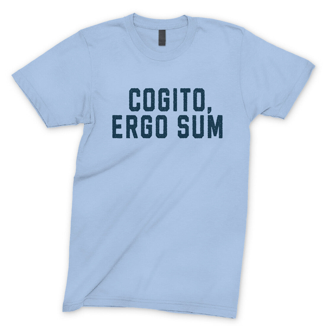 Cogito Ergo Sum in Light Blue Color