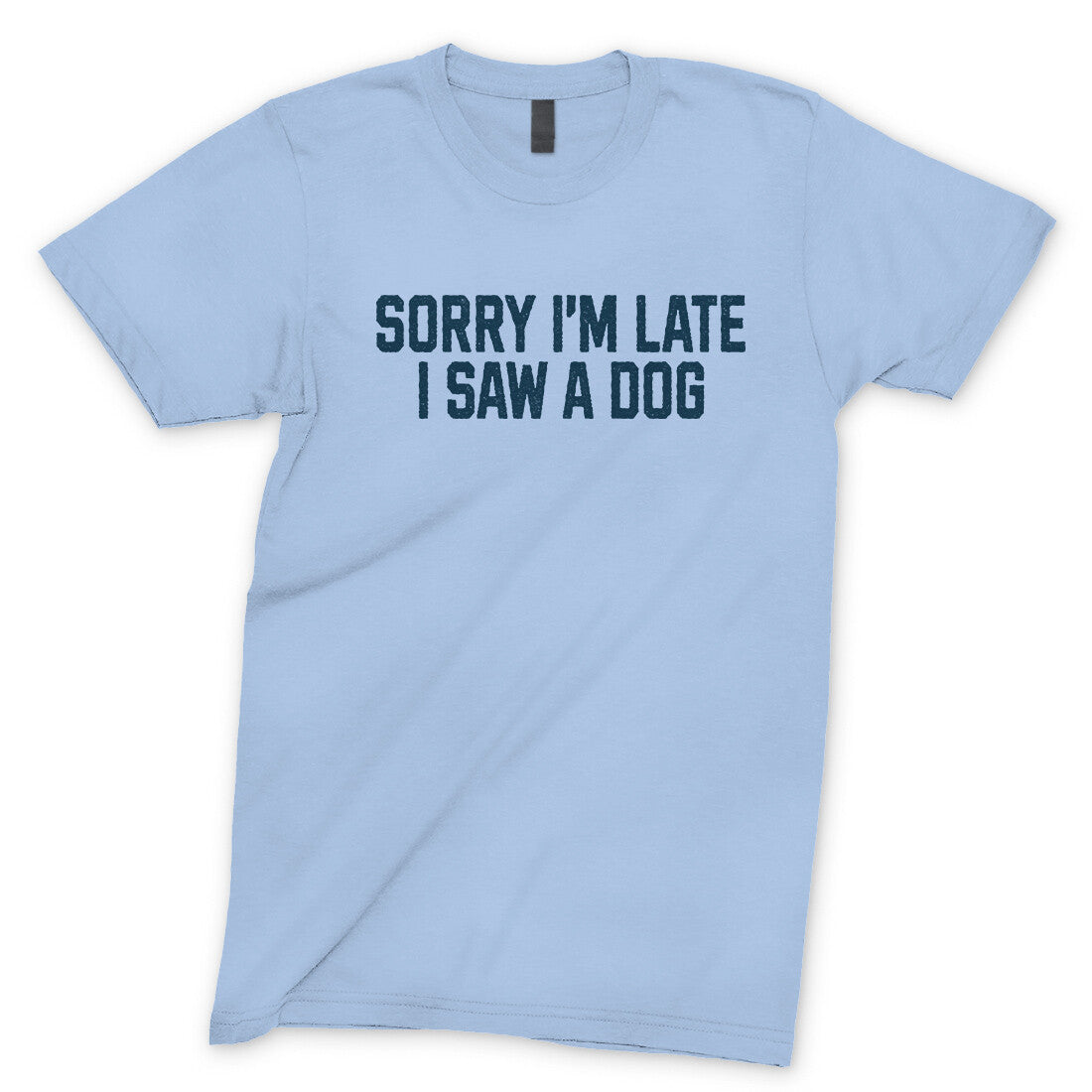 Sorry I'm Late I Saw a Dog in Light Blue Color