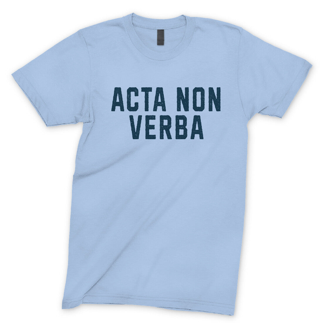 Acta Non Verba in Light Blue Color