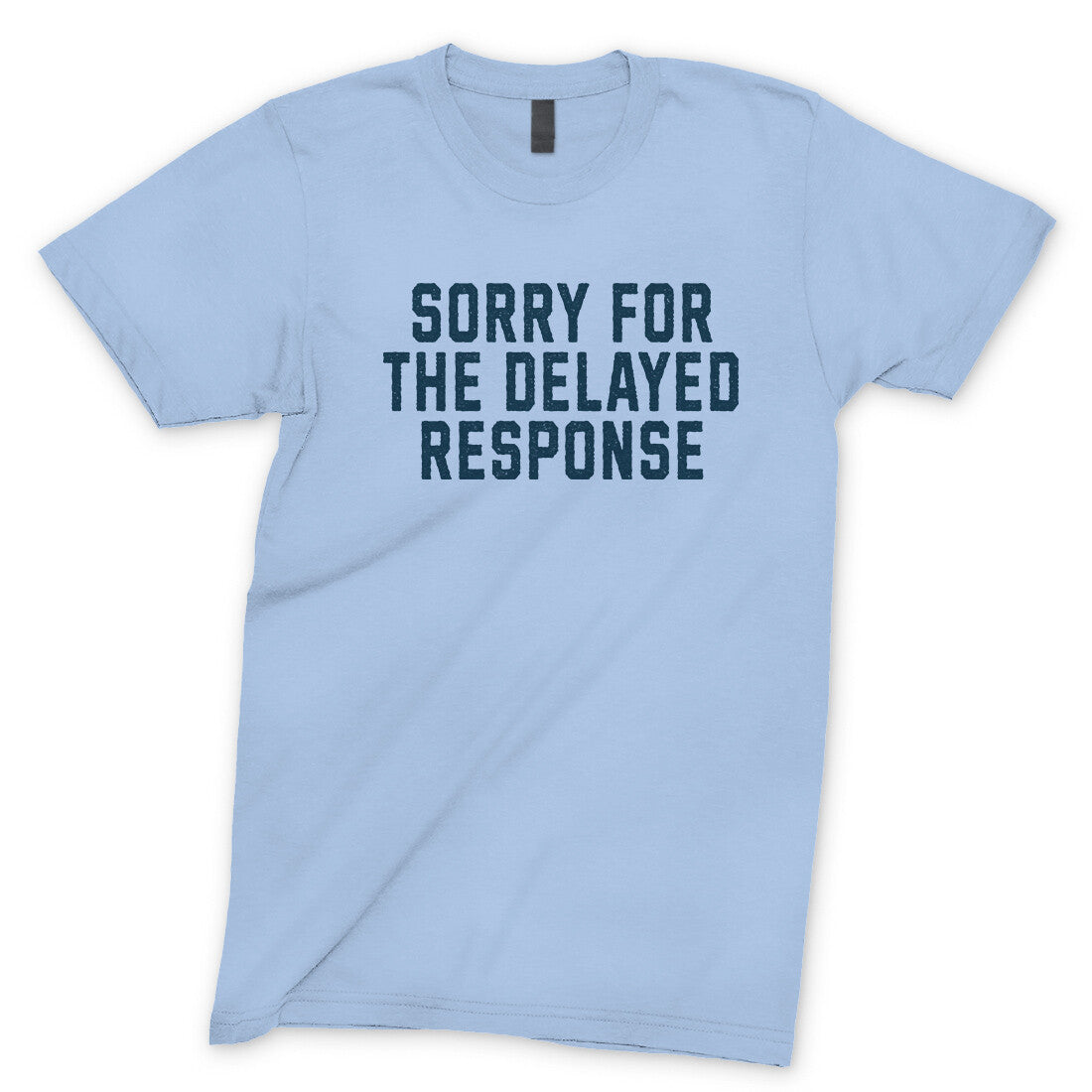 Sorry for the Delayed Response in Light Blue Color