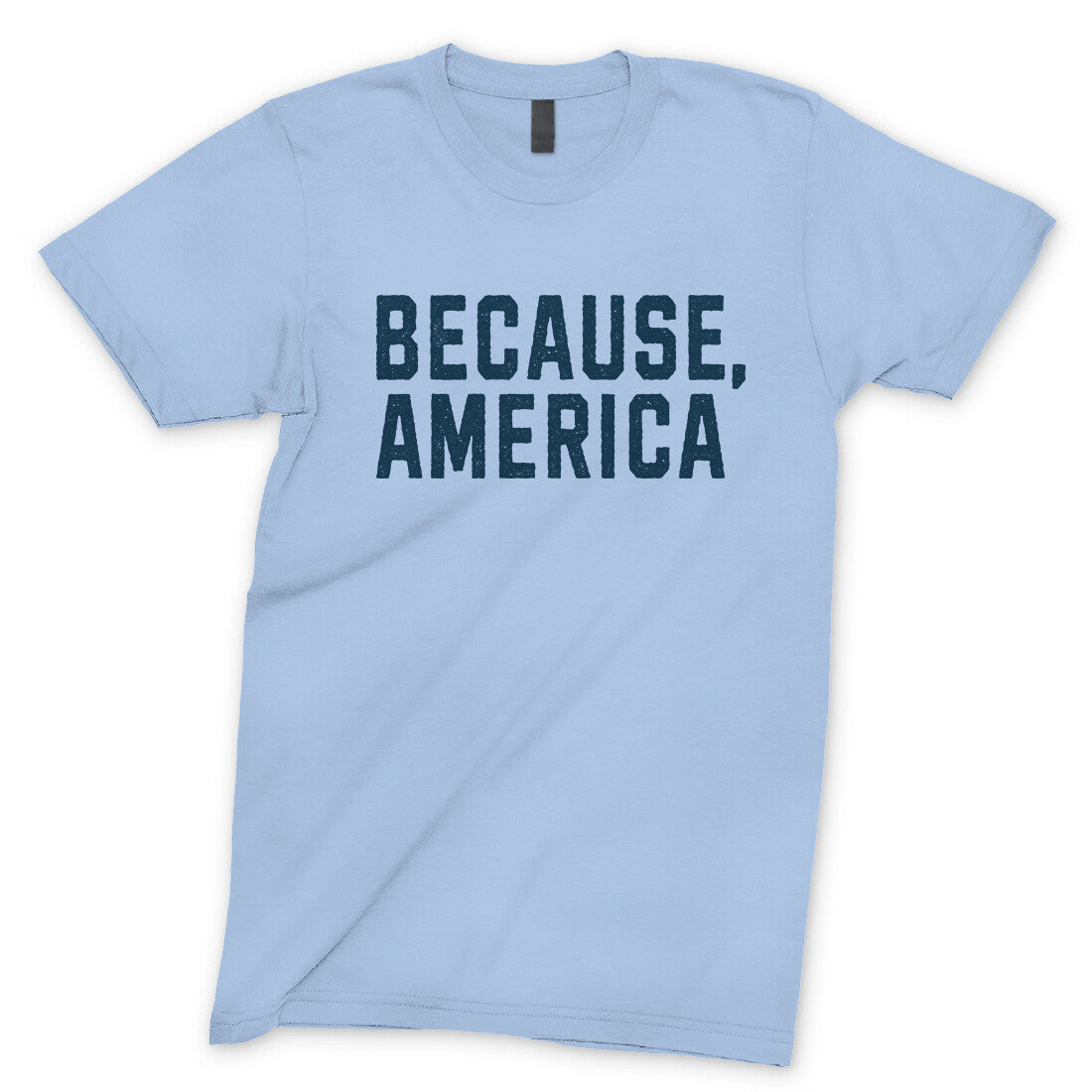 Because America in Light Blue Color