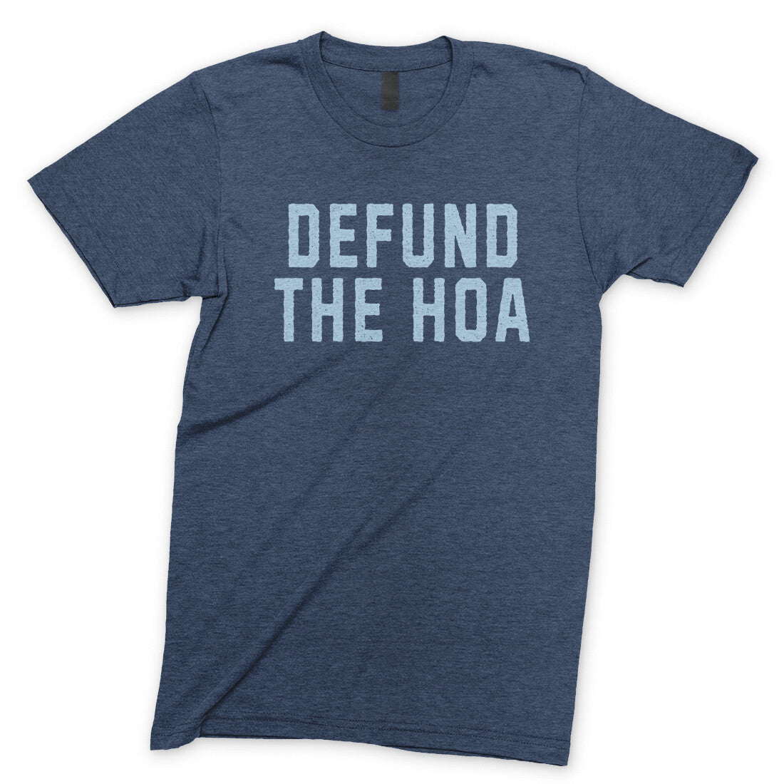 Defund the HOA in Navy Heather Color