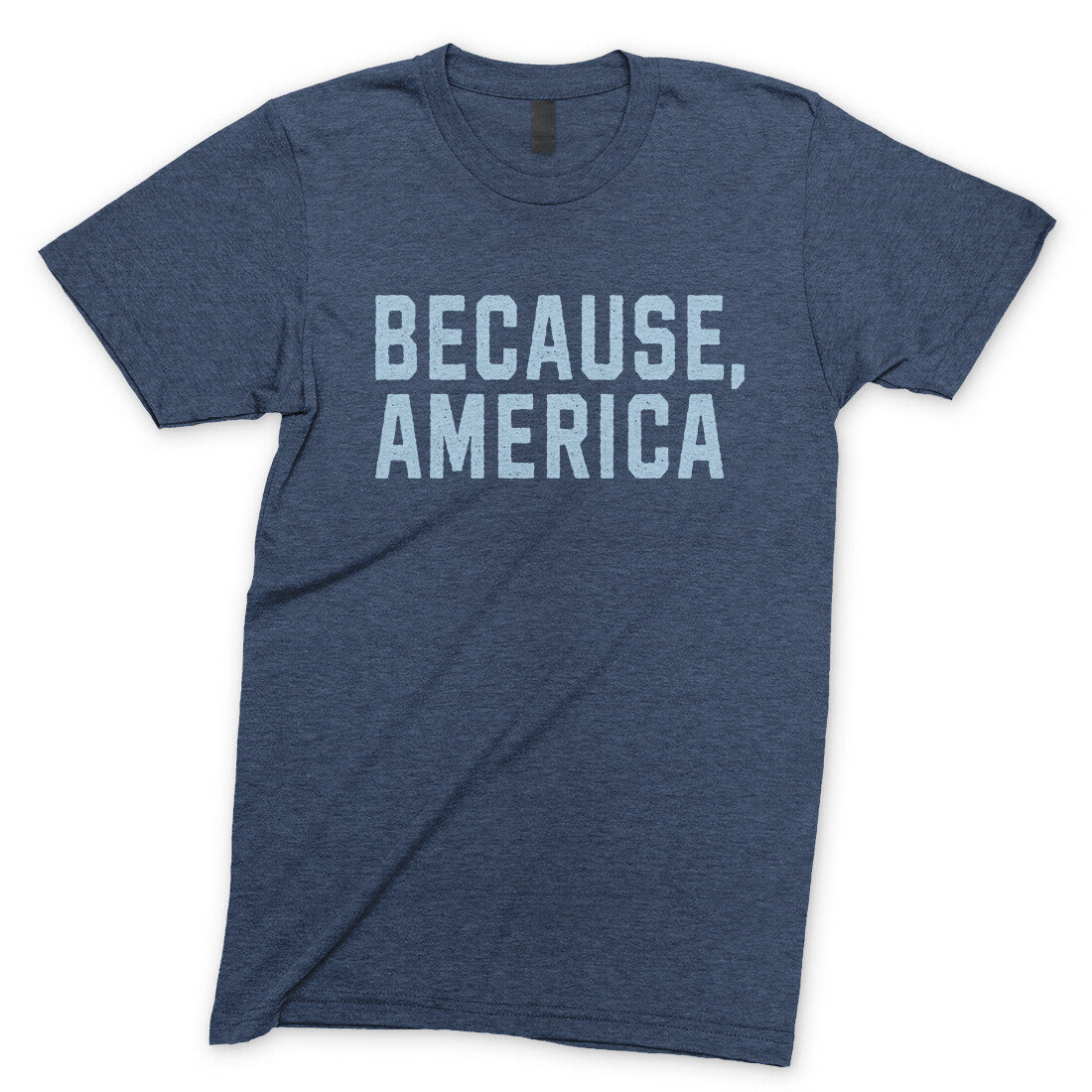 Because America in Navy Heather Color