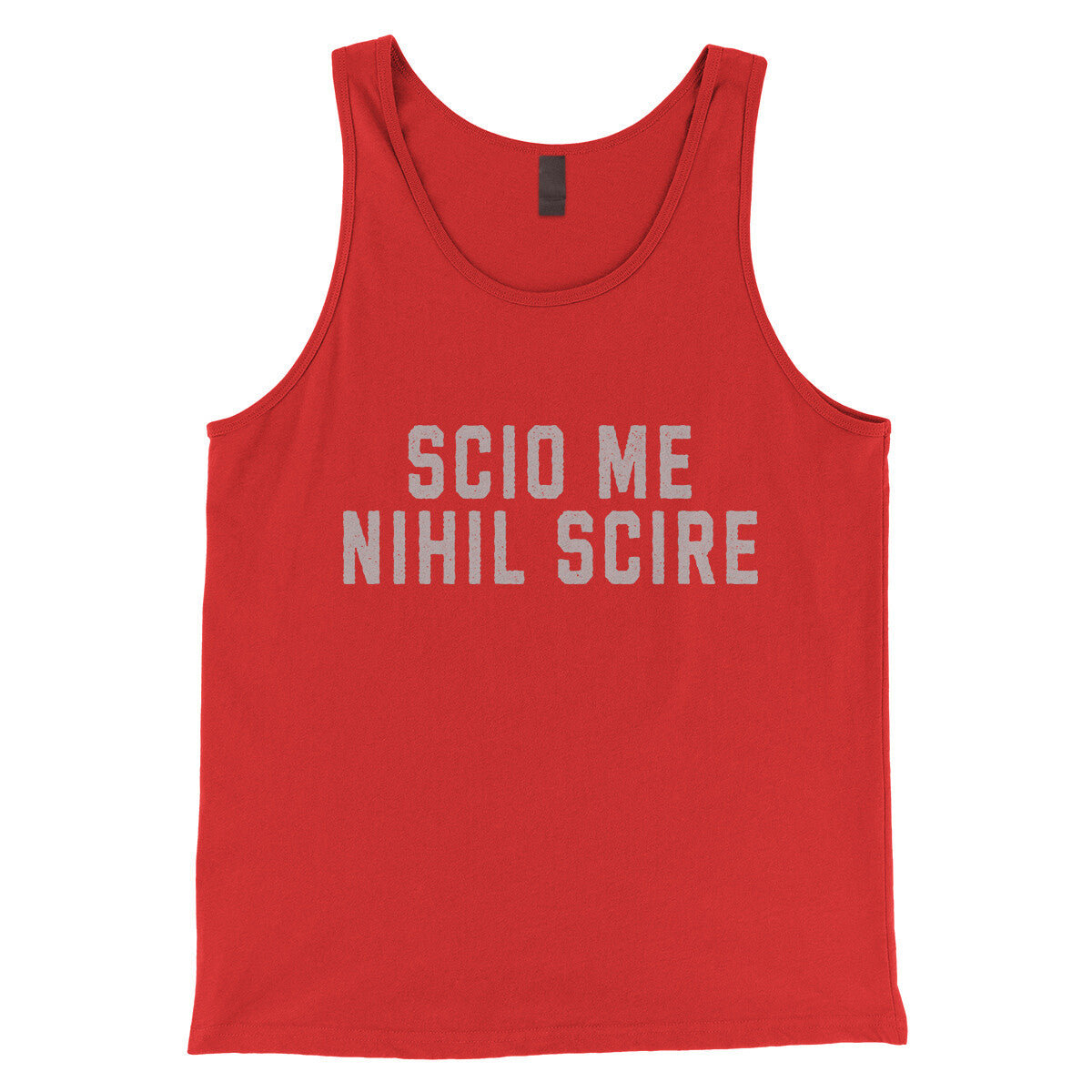 Scio Me Nihil Scire in Red Color