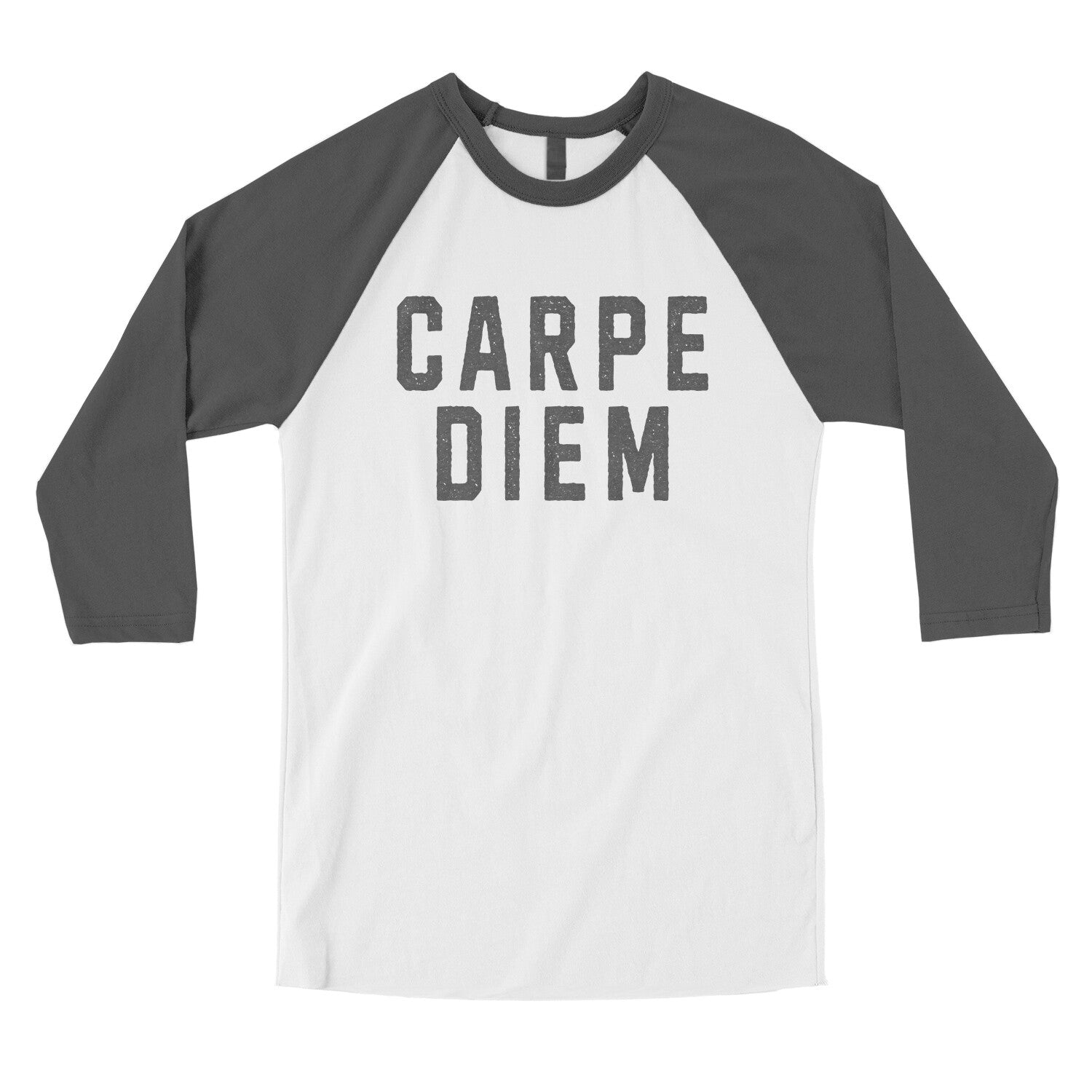 Carpe Diem in White with Asphalt Color