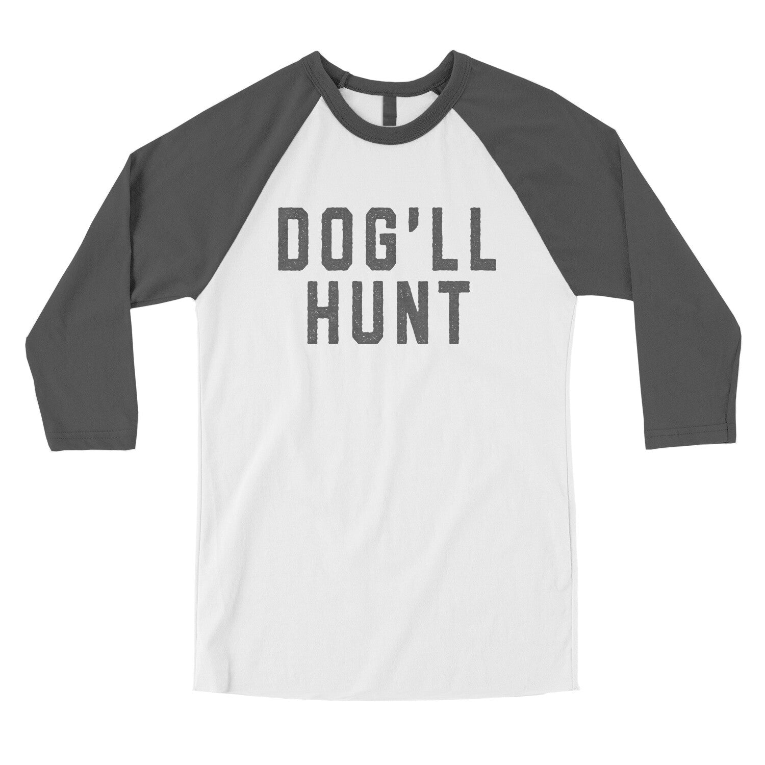 Dog’ll Hunt in White with Asphalt Color