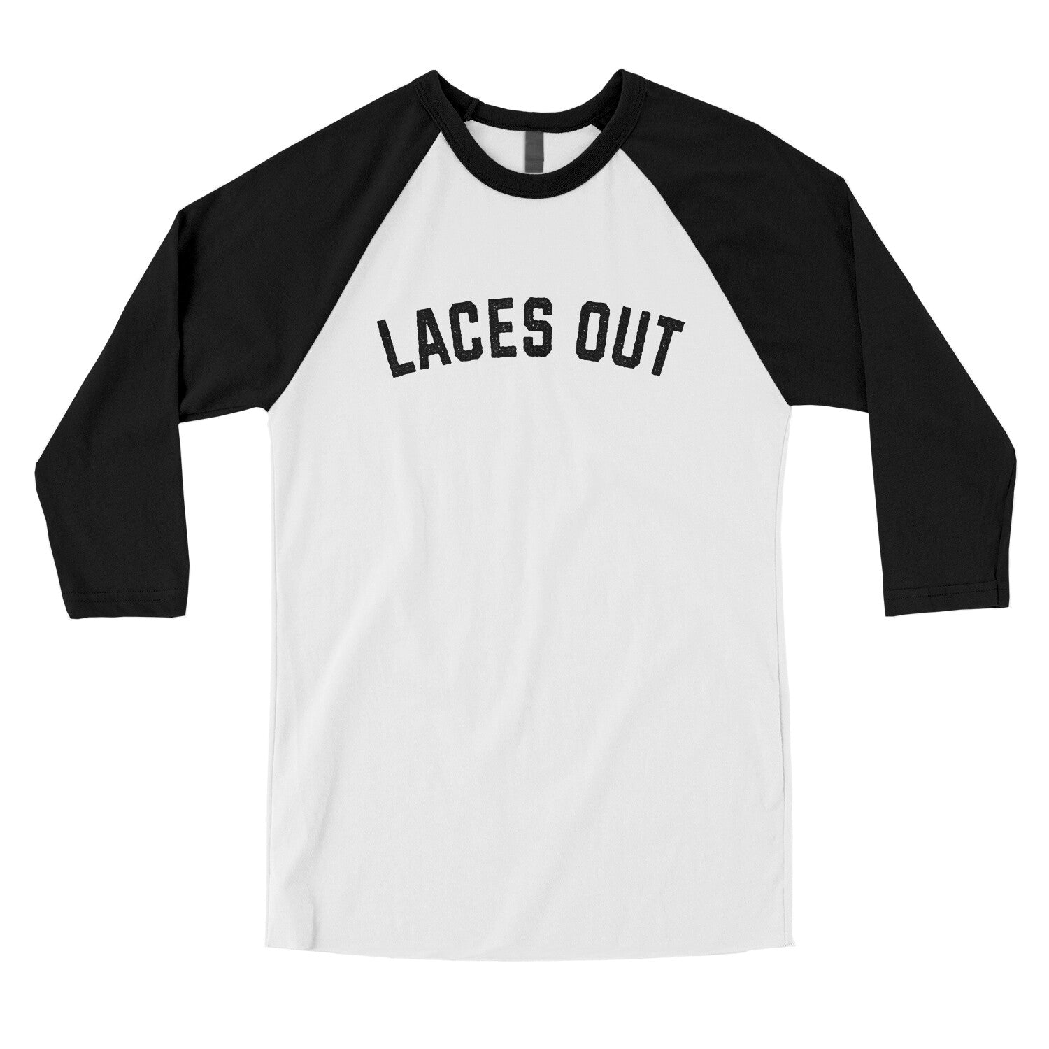 Laces Out in White with Black Color