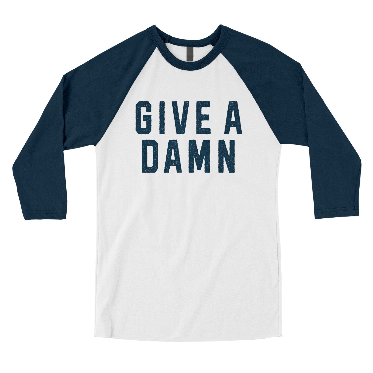 Give a Damn in White with Navy Color