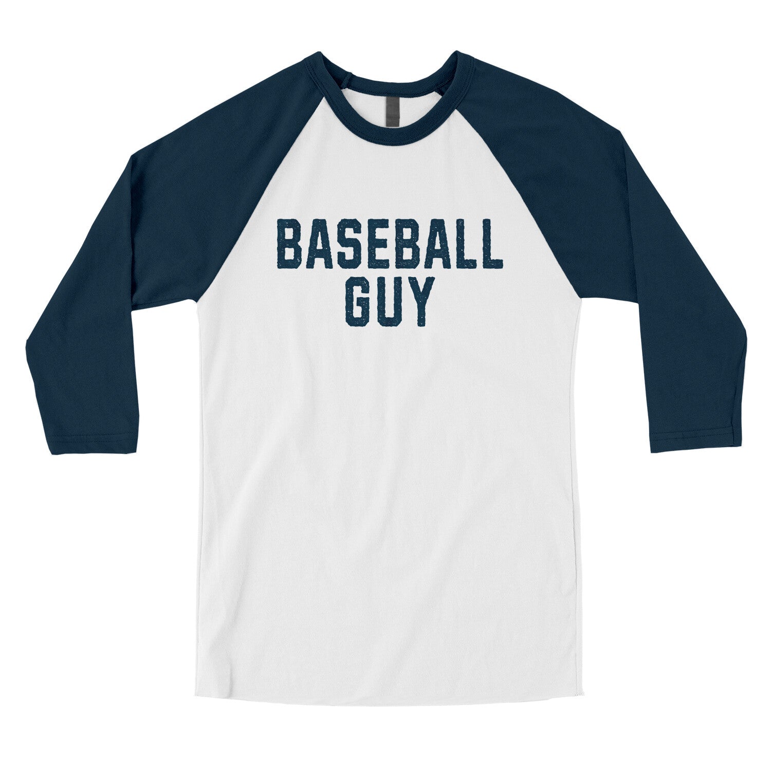 Baseball Guy in White with Navy Color