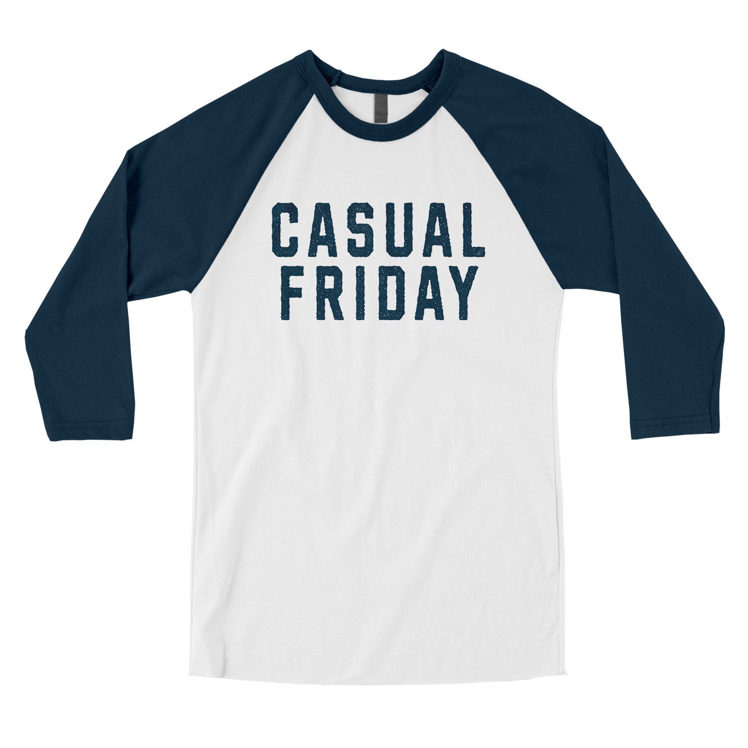 Casual Friday in White with Navy Color