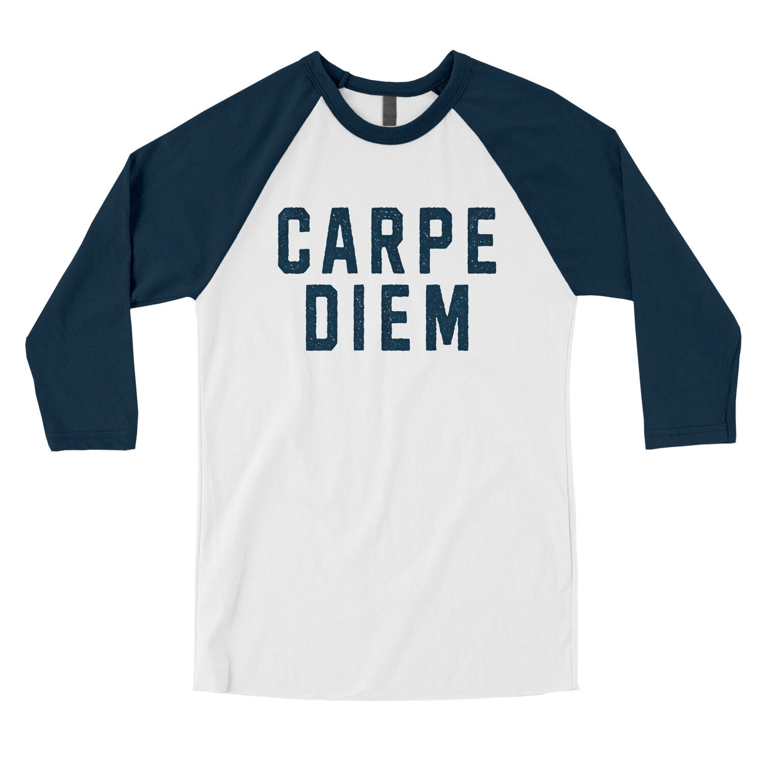 Carpe Diem in White with Navy Color