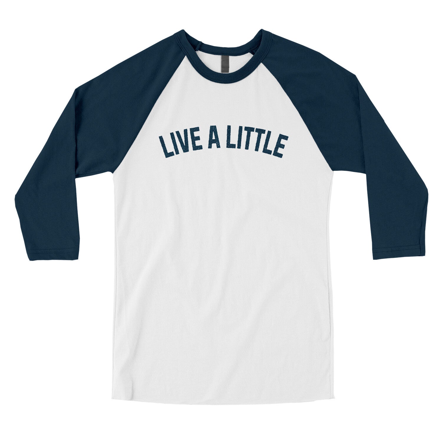 Live a Little in White with Navy Color
